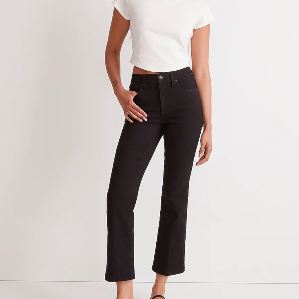 Madewell Kick Out Crop Jeans black size 31